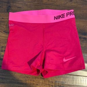 Pink Nike Pro Shorts